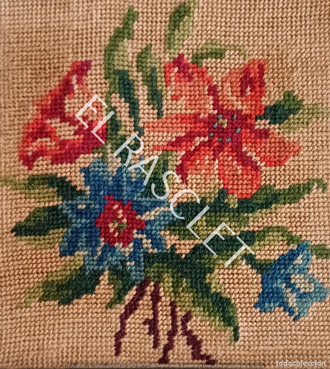 Vintage: CUADRO EN PUNTO DE CRUZ O PETIT POINT - Foto 2