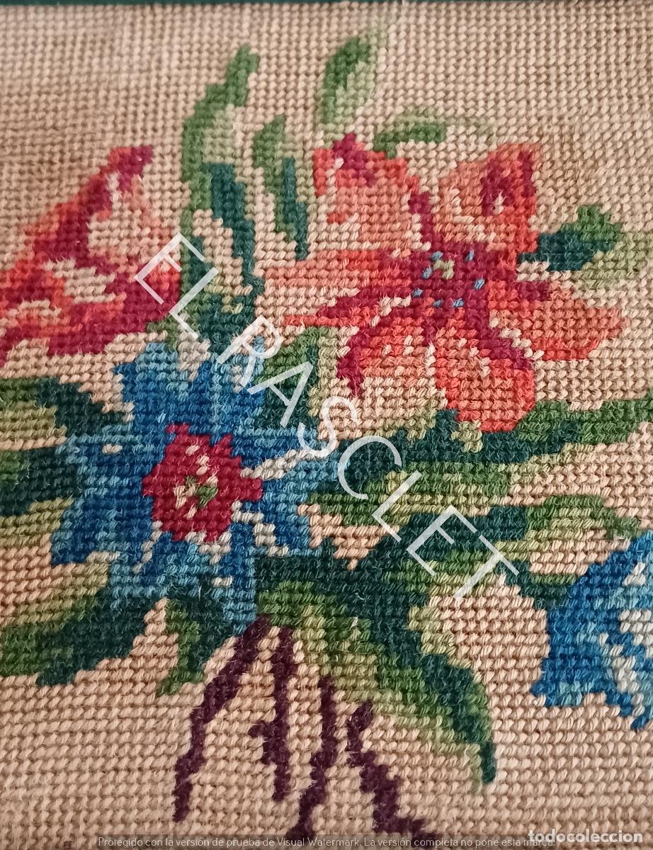 Vintage: CUADRO EN PUNTO DE CRUZ O PETIT POINT - Foto 3