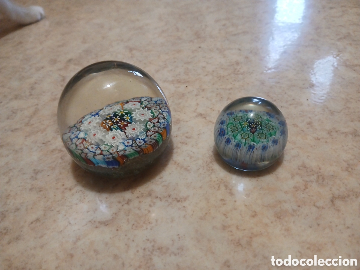 Vintage: 2 pisapapeles murano millefiori - Foto 2
