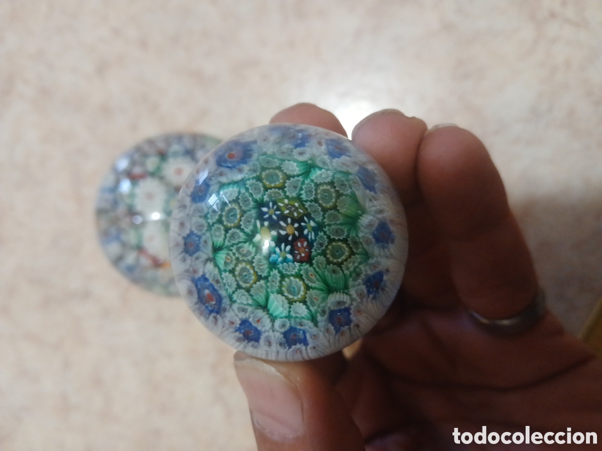 Vintage: 2 pisapapeles murano millefiori - Foto 8