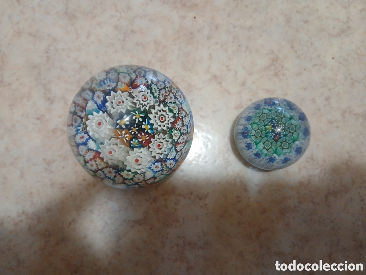 Vintage: 2 pisapapeles murano millefiori - Foto 1