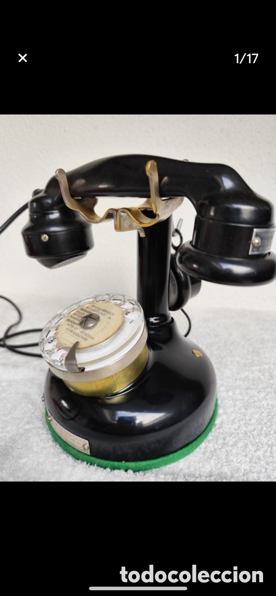 Vintage: Tel&eacute;fono Franc&eacute;s modelo de 1924 con auricular - Foto 2