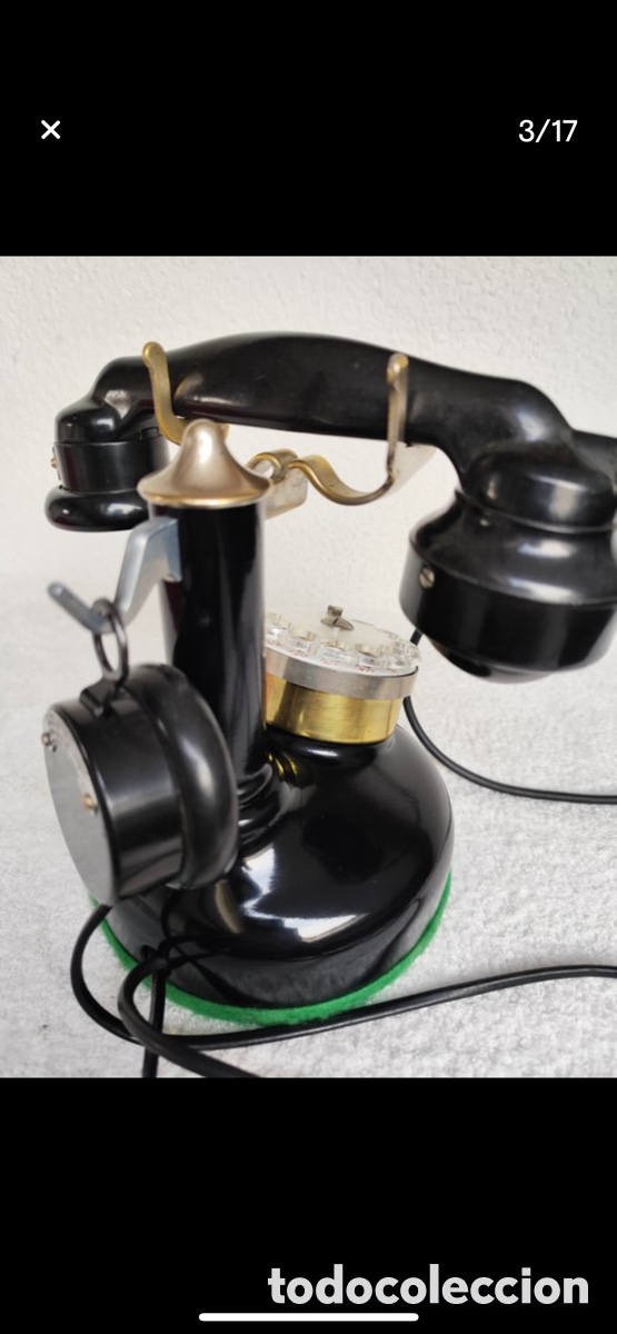 Vintage: Tel&eacute;fono Franc&eacute;s modelo de 1924 con auricular - Foto 4