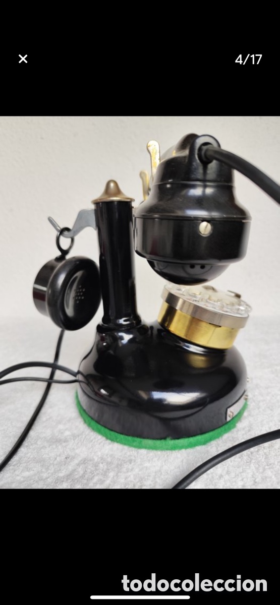 Vintage: Tel&eacute;fono Franc&eacute;s modelo de 1924 con auricular - Foto 5