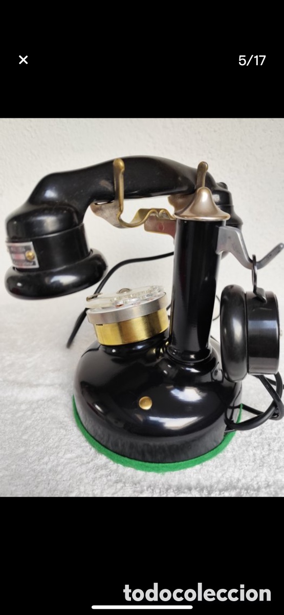Vintage: Tel&eacute;fono Franc&eacute;s modelo de 1924 con auricular - Foto 6