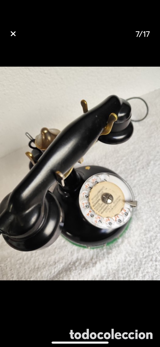 Vintage: Tel&eacute;fono Franc&eacute;s modelo de 1924 con auricular - Foto 8