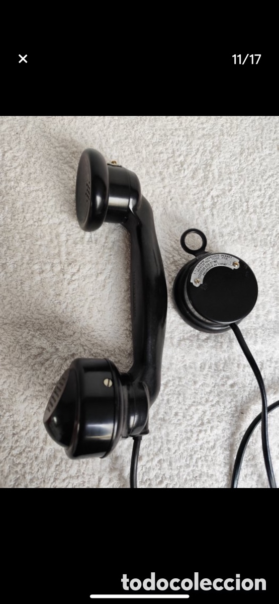 Vintage: Tel&eacute;fono Franc&eacute;s modelo de 1924 con auricular - Foto 10
