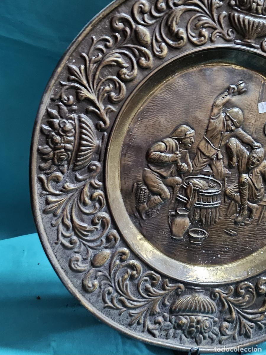 Vintage: plato de cobre antiguo - Foto 2