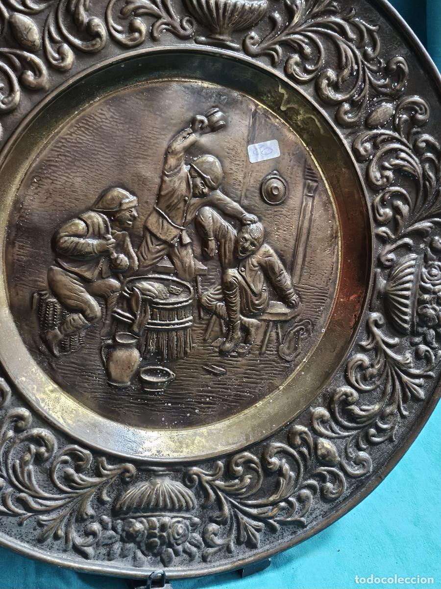 Vintage: plato de cobre antiguo - Foto 3