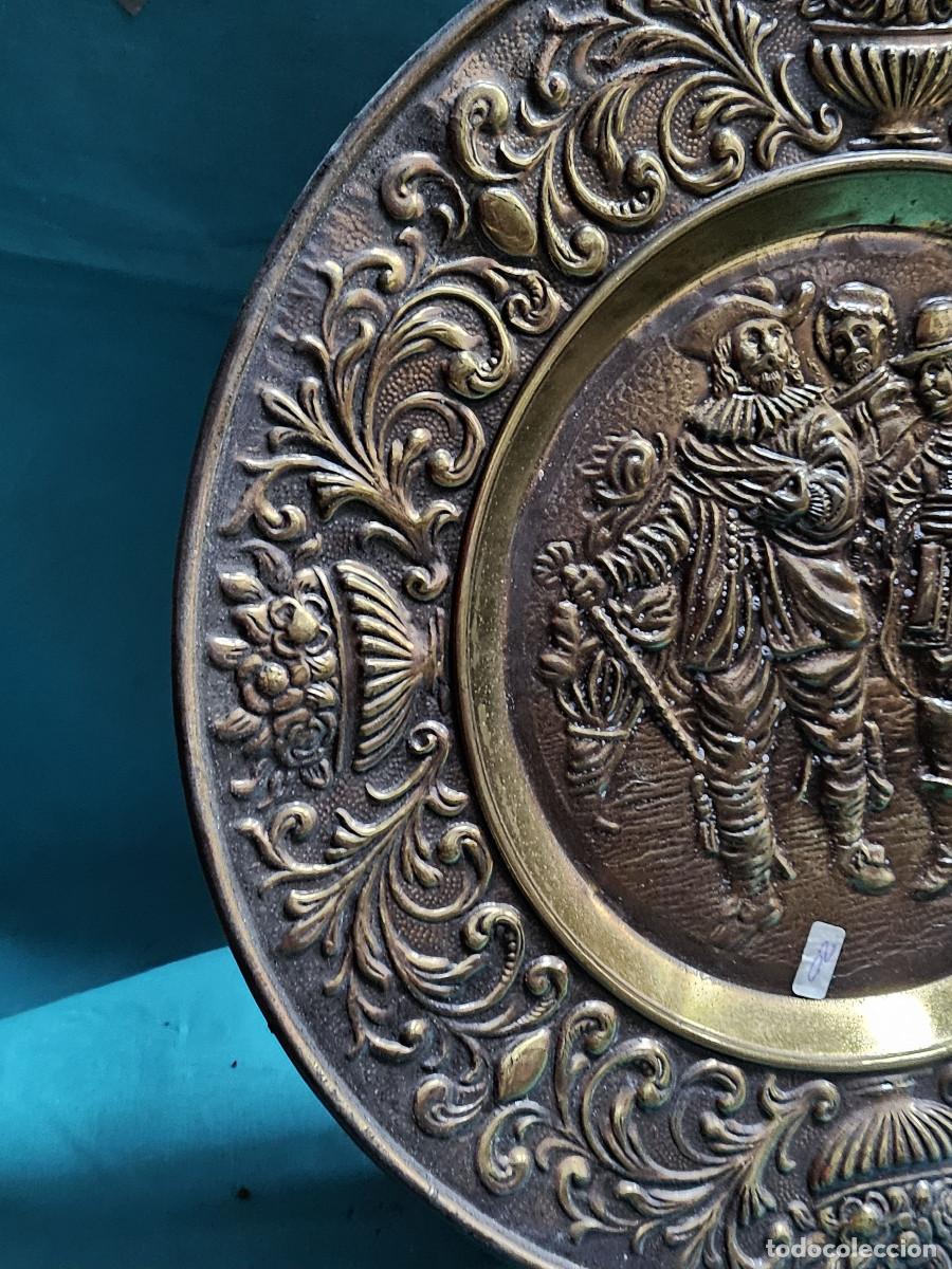 Vintage: plato de cobre antiguo - Foto 2