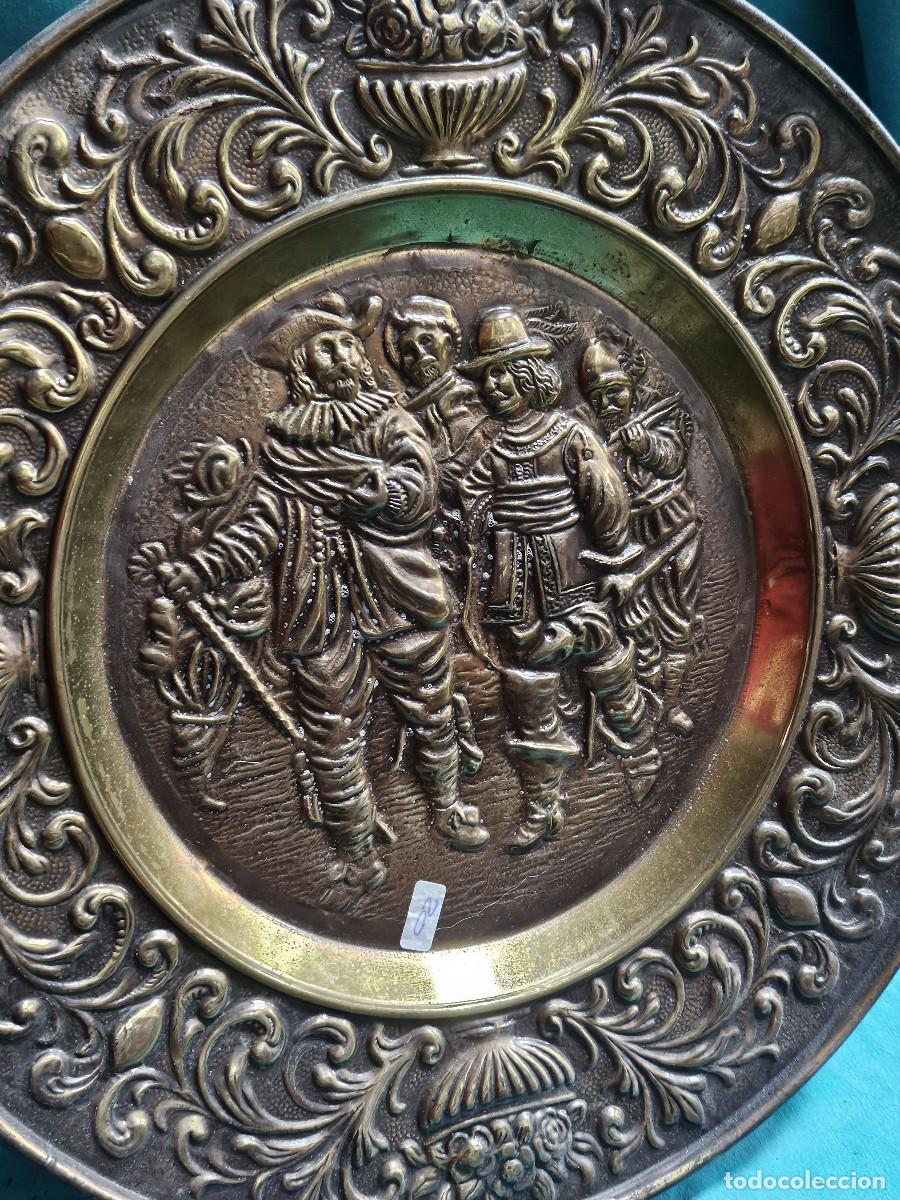 Vintage: plato de cobre antiguo - Foto 3