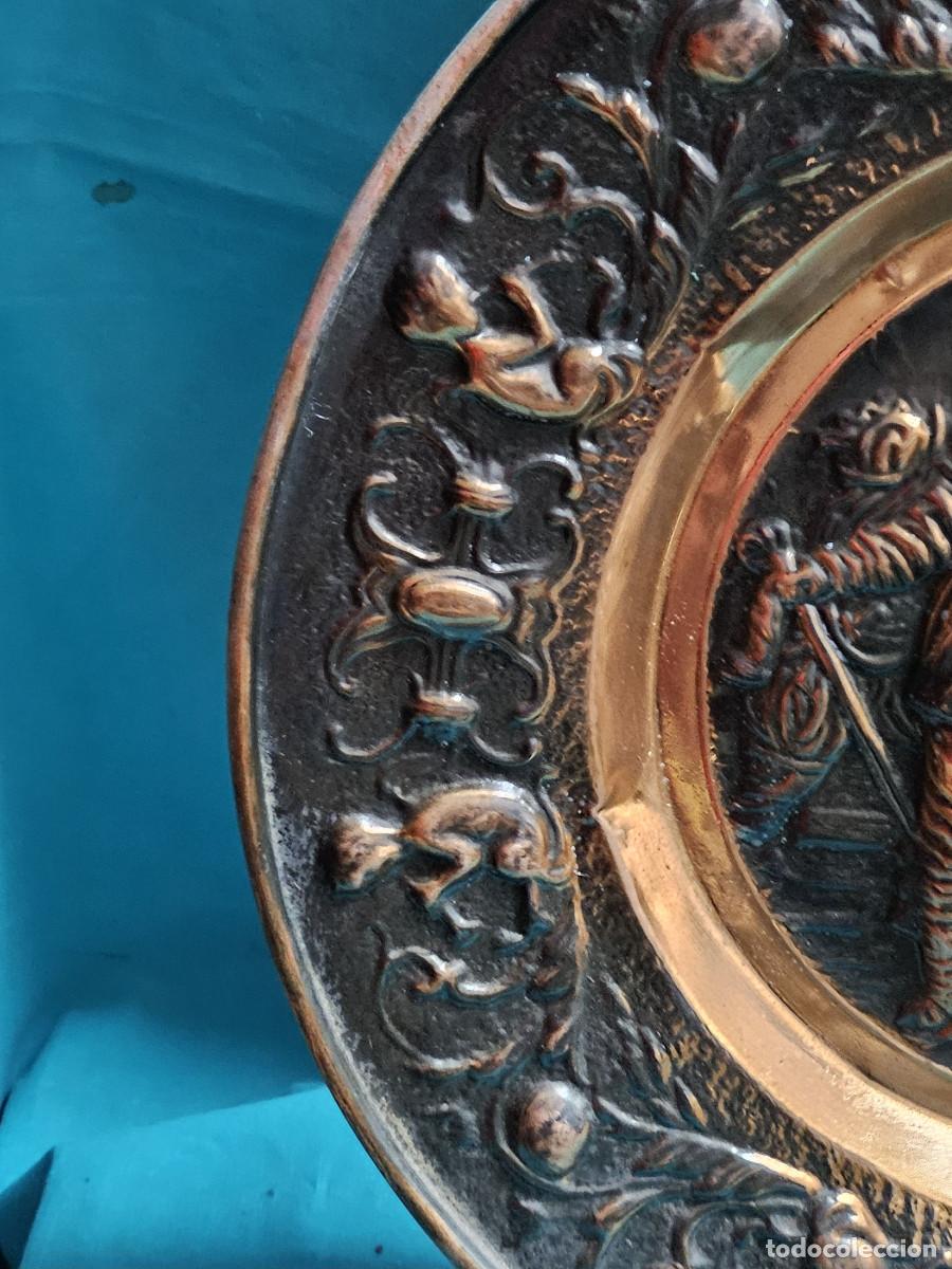 Vintage: plato de cobre antiguo - Foto 3