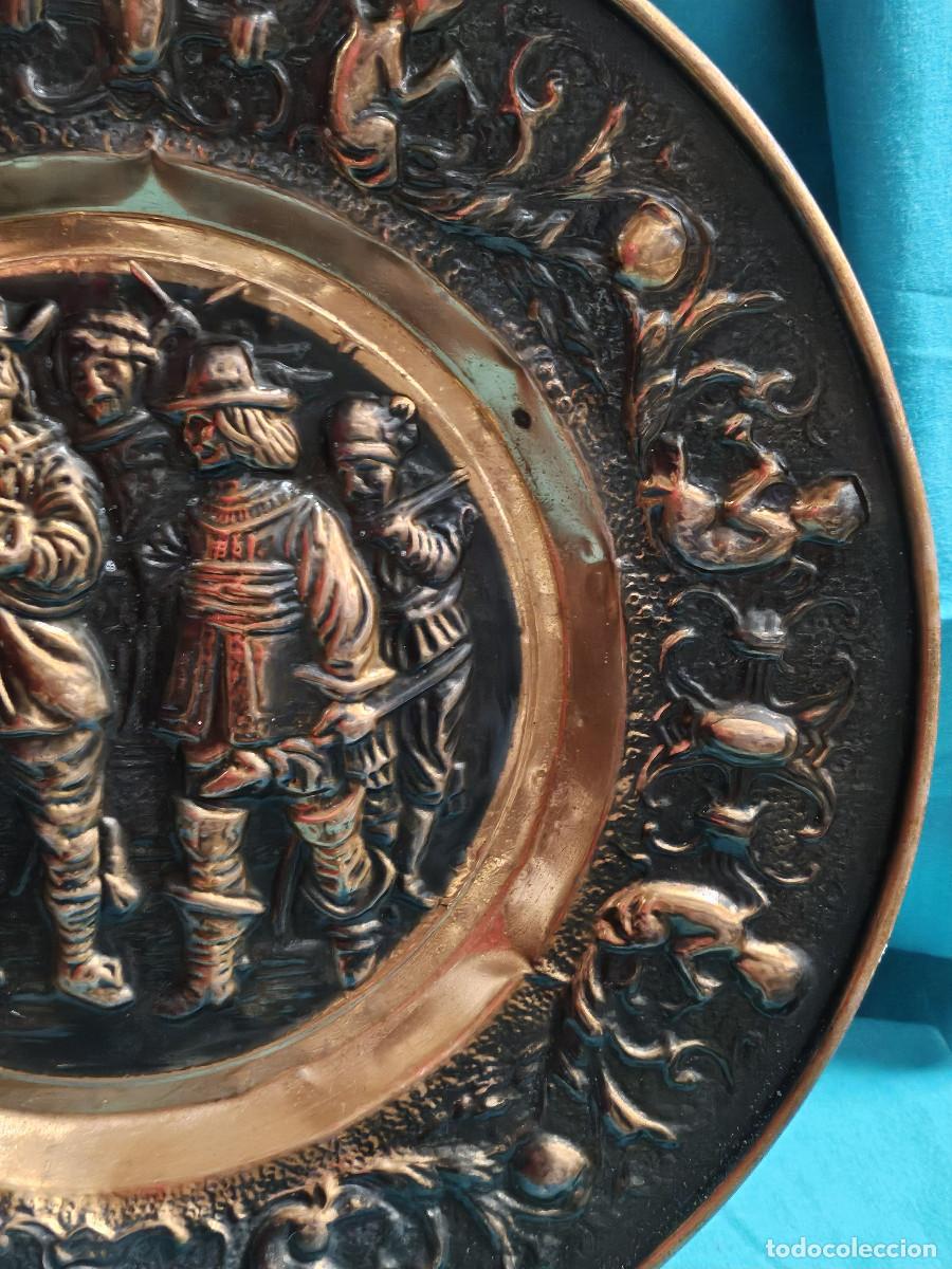 Vintage: plato de cobre antiguo - Foto 4