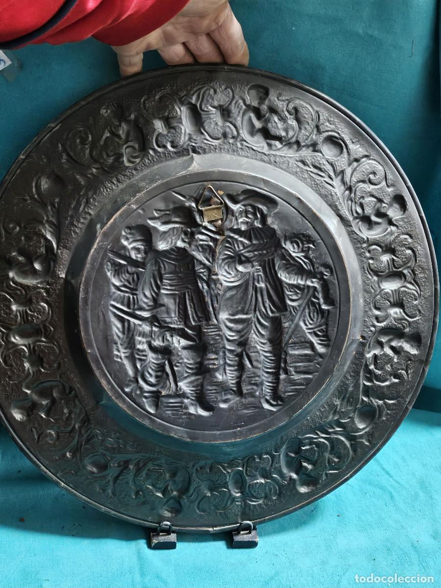 Vintage: plato de cobre antiguo - Foto 5