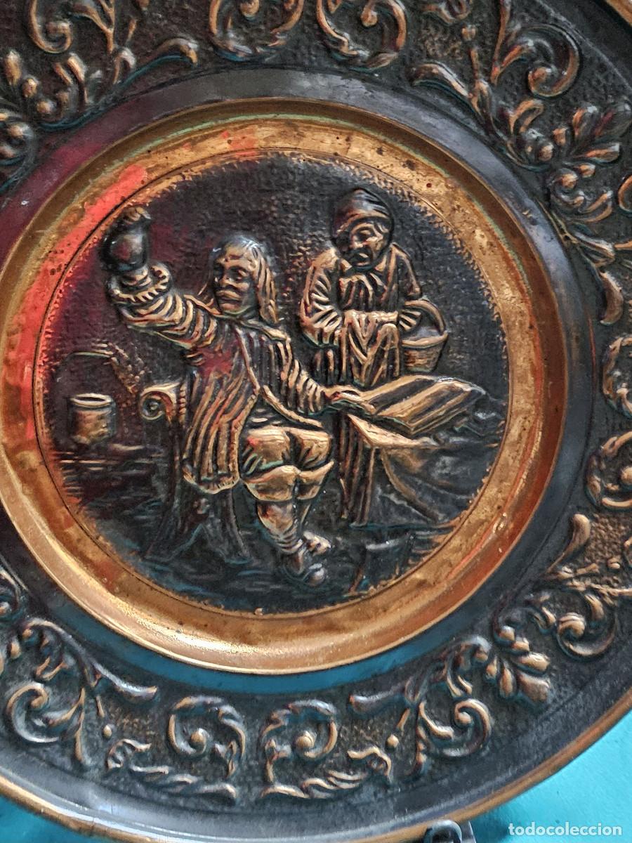 Vintage: plato de cobre antiguo - Foto 2