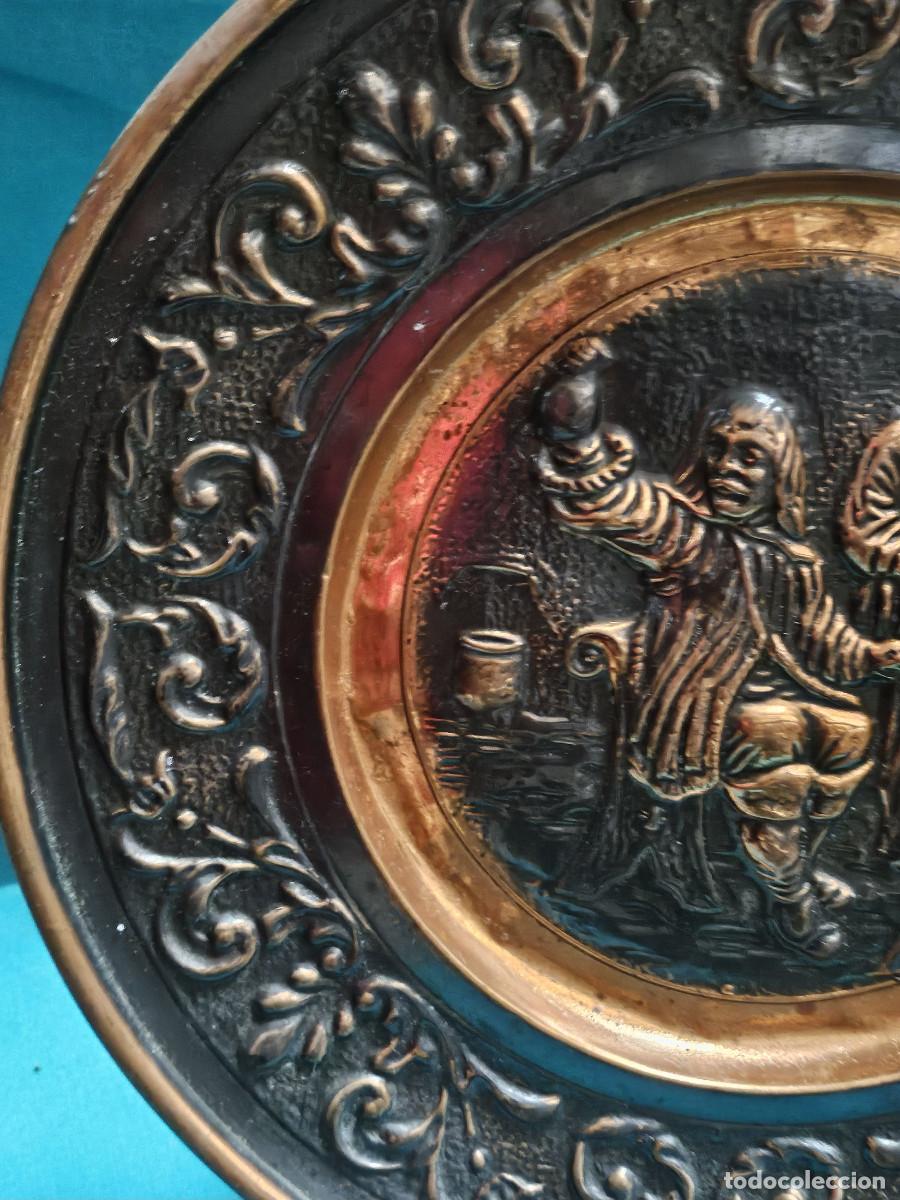 Vintage: plato de cobre antiguo - Foto 3
