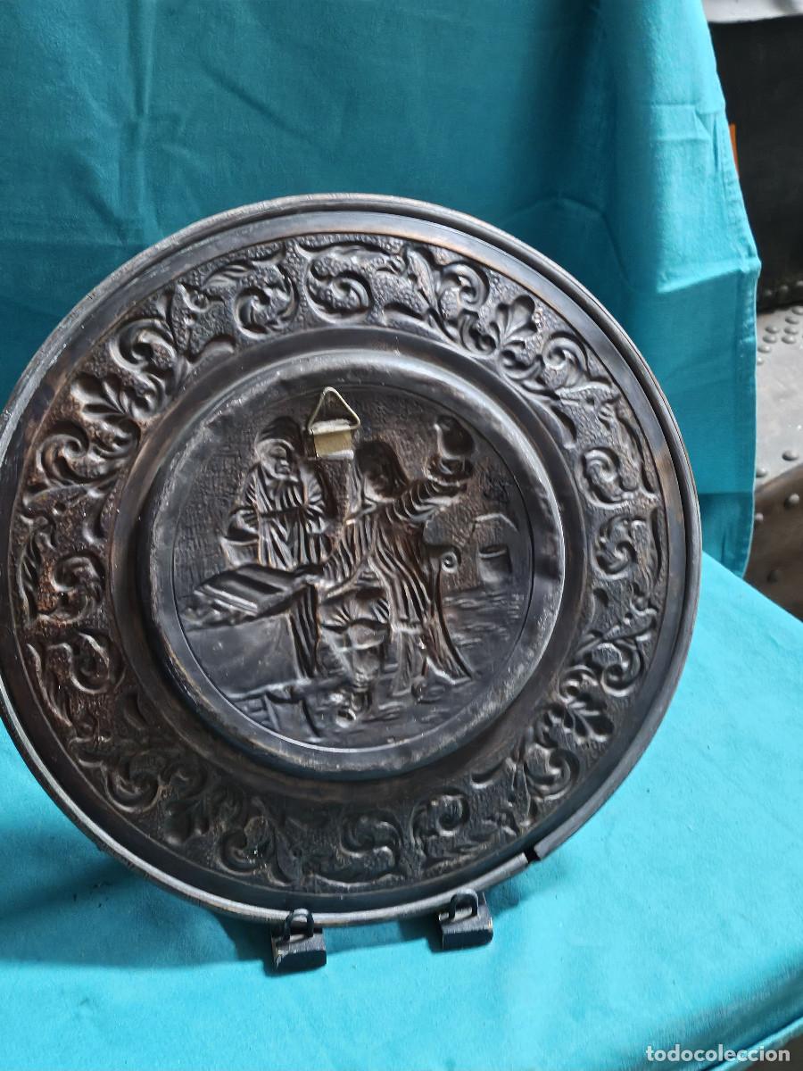 Vintage: plato de cobre antiguo - Foto 4