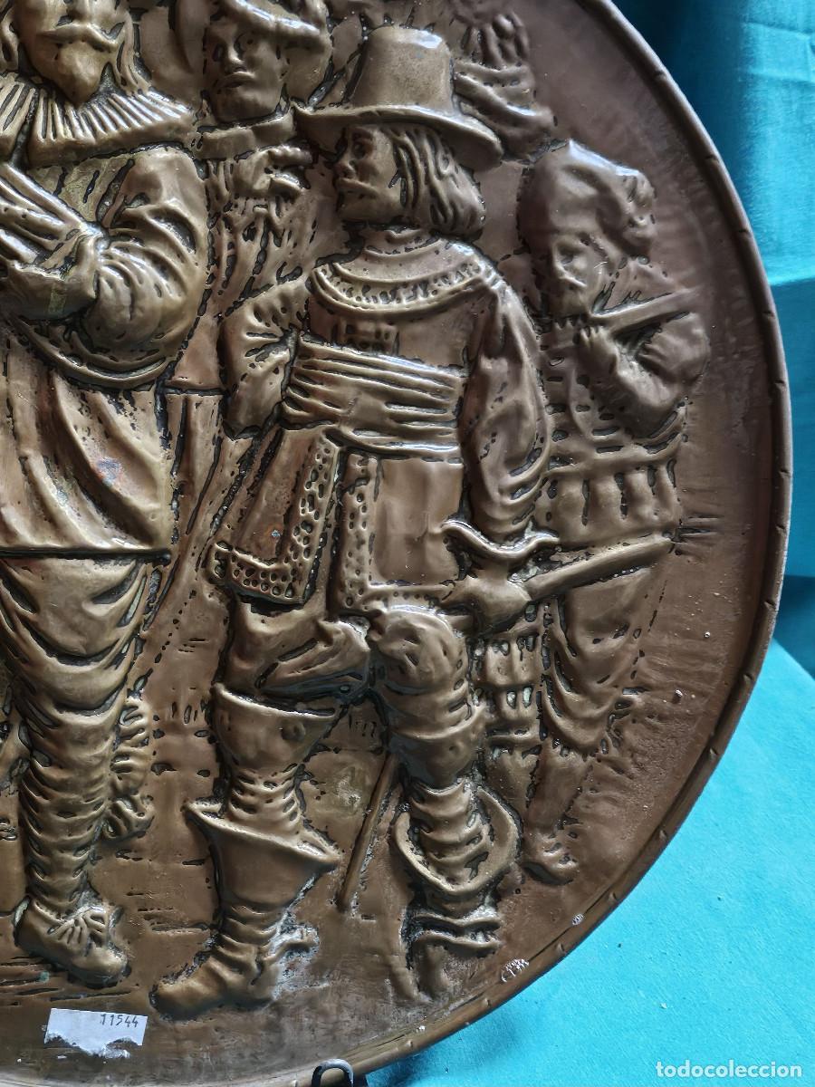 Vintage: plato de cobre antiguo - Foto 3