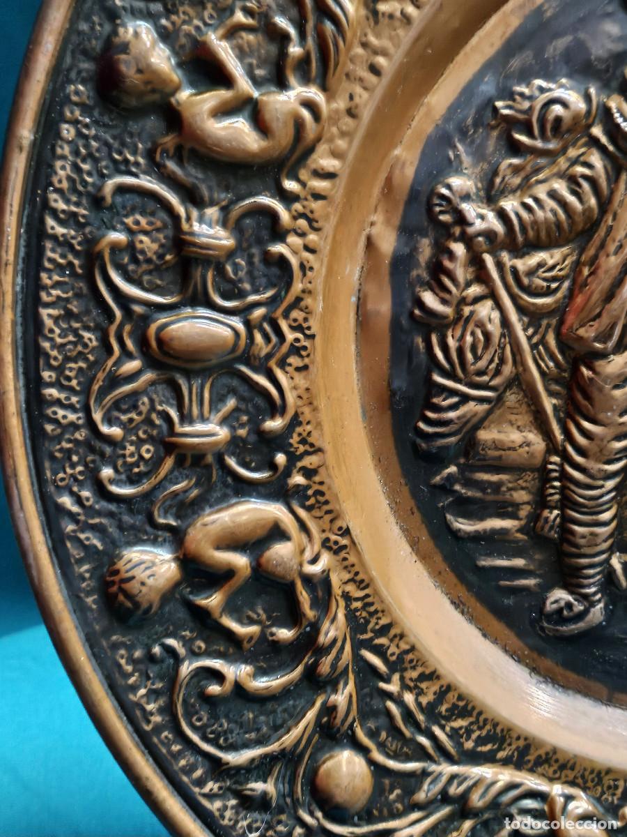 Vintage: plato de cobre antiguo - Foto 3