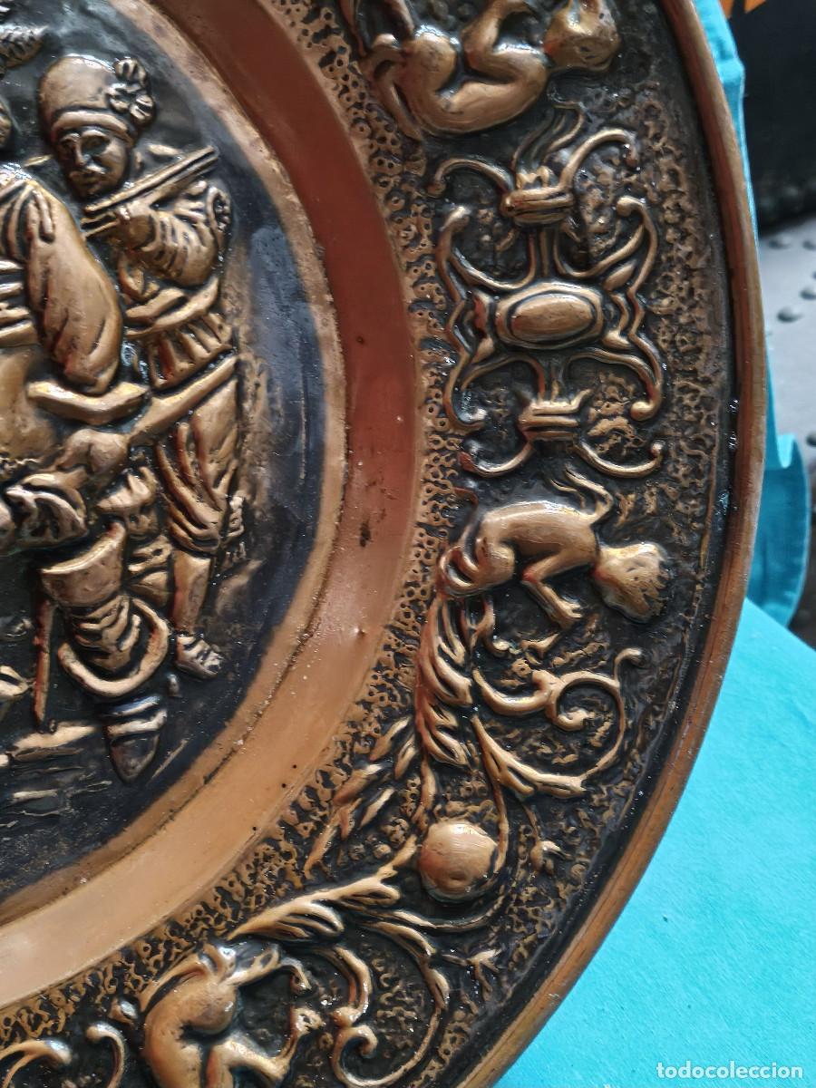 Vintage: plato de cobre antiguo - Foto 4