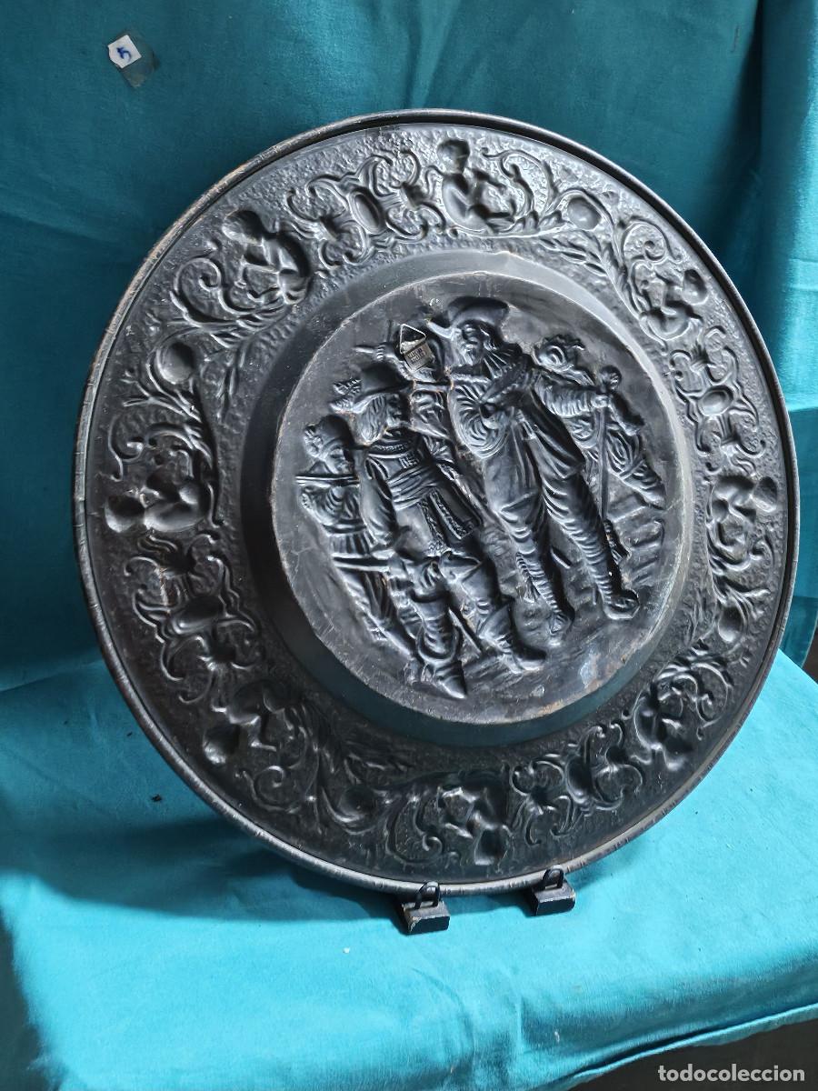 Vintage: plato de cobre antiguo - Foto 5