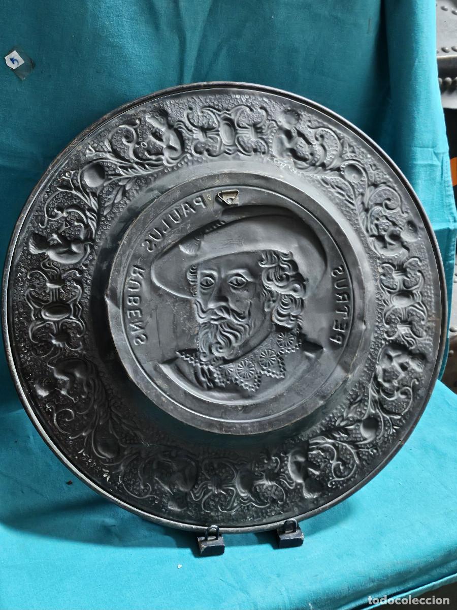Vintage: plato de cobre antiguo - Foto 6