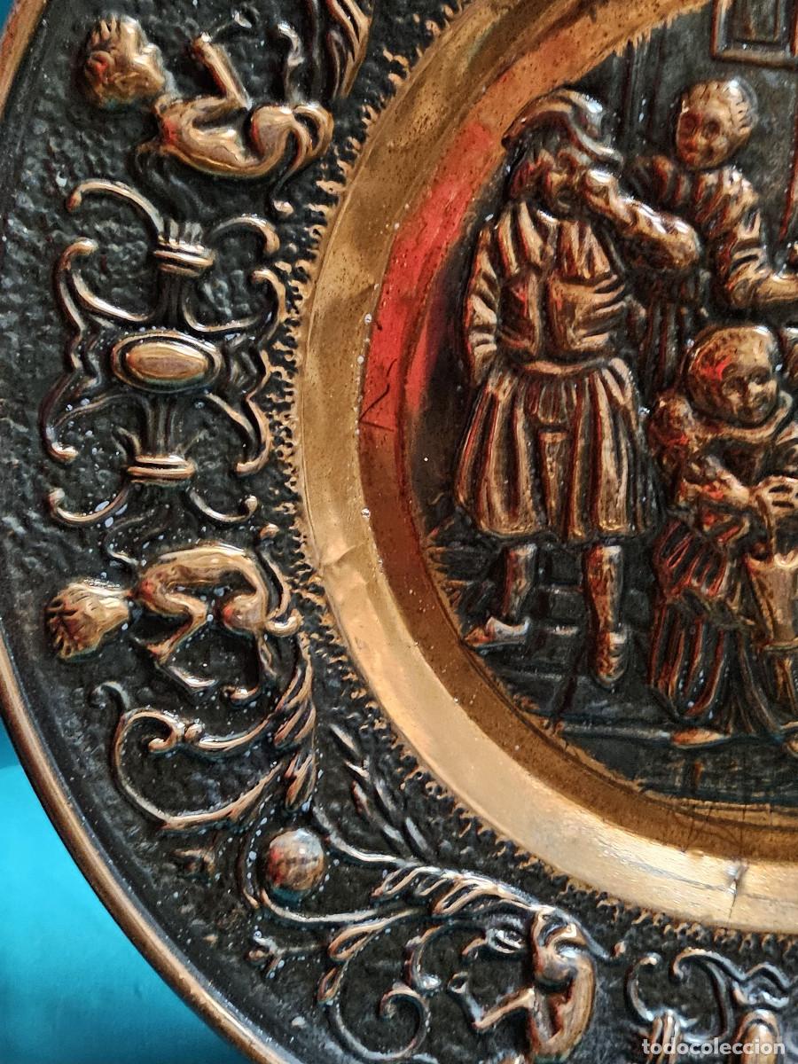 Vintage: plato de cobre antiguo - Foto 3