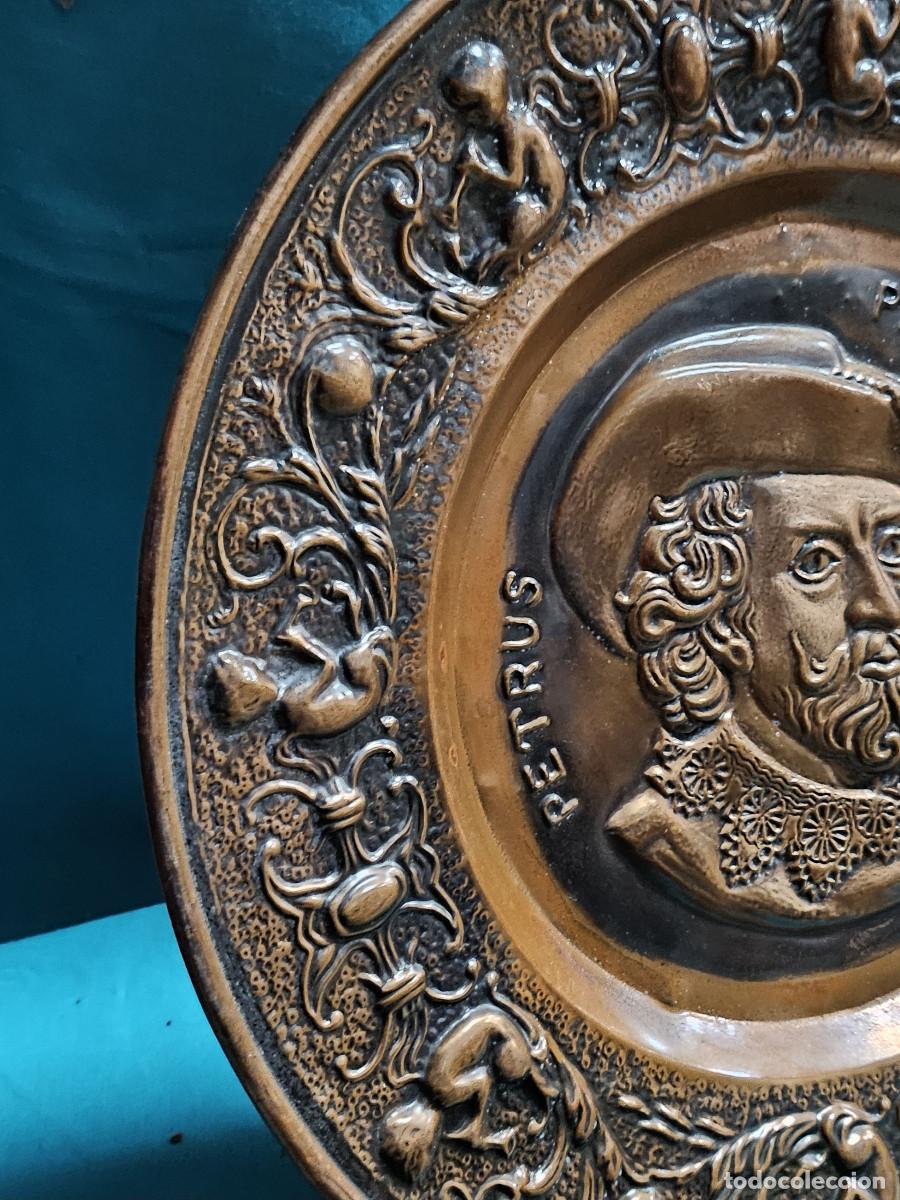 Vintage: plato de cobre antiguo - Foto 3