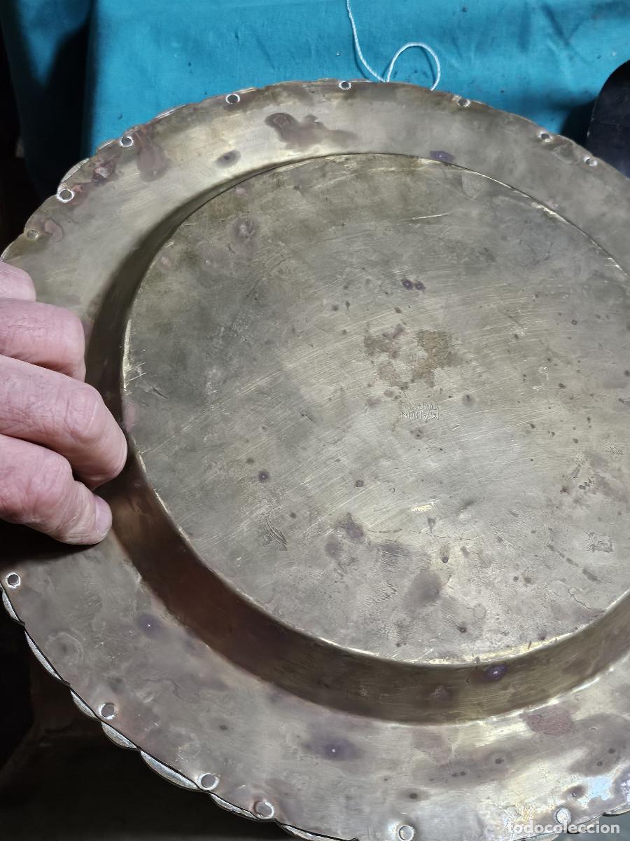 Vintage: plato de metal antiguo - Foto 3