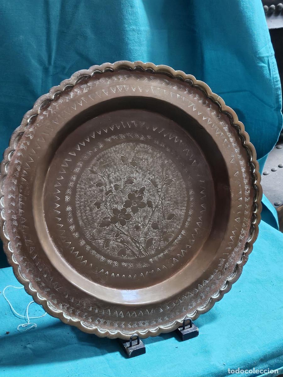 Vintage: plato de cobre antiguo - Foto 1