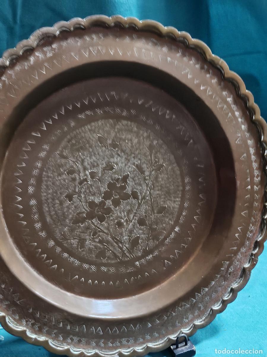Vintage: plato de cobre antiguo - Foto 2