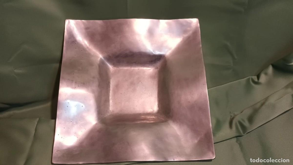 Vintage: BANDEJA DECORATIVA RECTANGULAR DE ALUMINIO PLATEADO - Foto 4