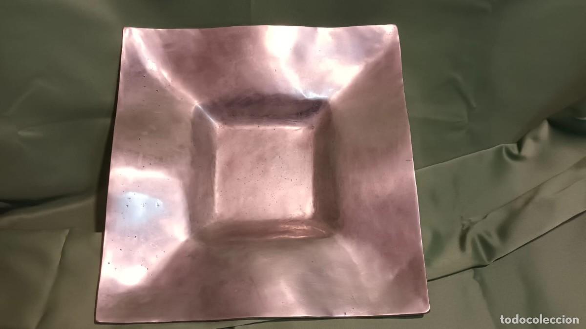 Vintage: BANDEJA DECORATIVA RECTANGULAR DE ALUMINIO PLATEADO - Foto 5