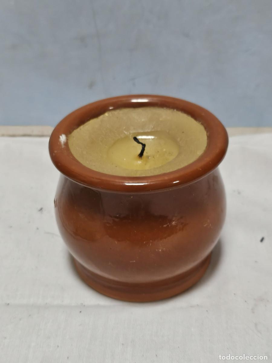 Vintage: vela en vaso de ceramica - Foto 1