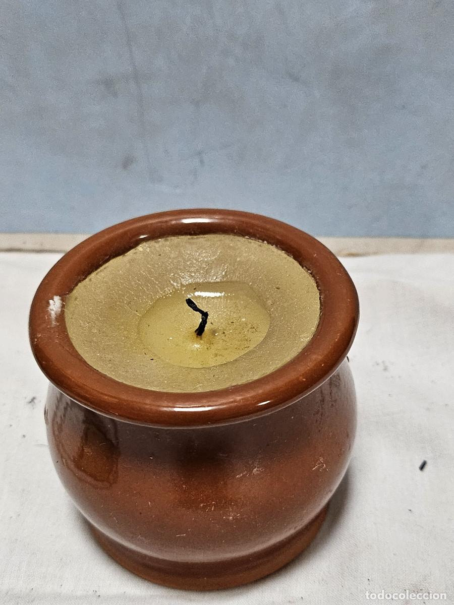 Vintage: vela en vaso de ceramica - Foto 2