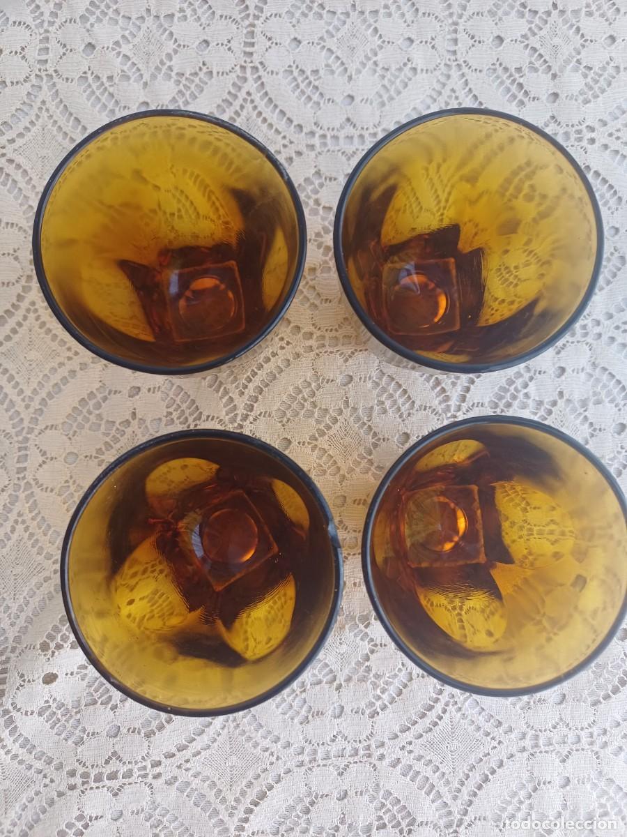 Vintage: 4 vasos vino color ambar - Foto 3