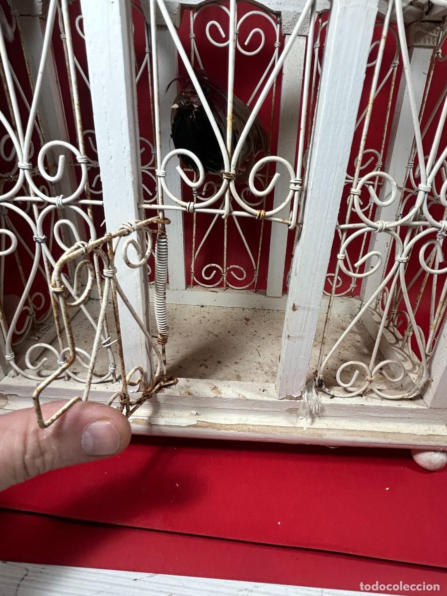 Vintage: JAULA DE MADERA Y ALAMBRE - Foto 3