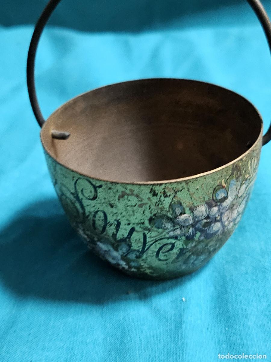 Vintage: peque&ntilde;o cubo de metal - Foto 2