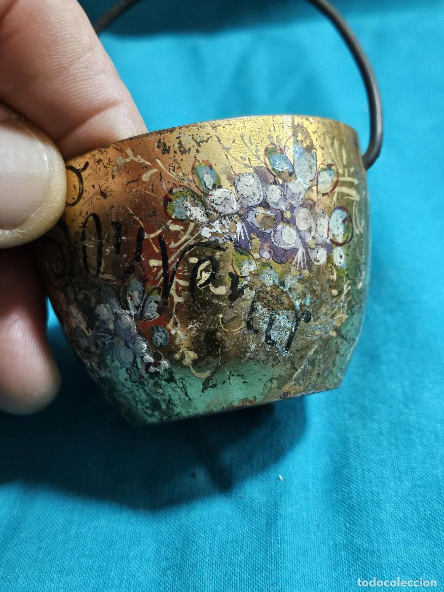 Vintage: peque&ntilde;o cubo de metal - Foto 3