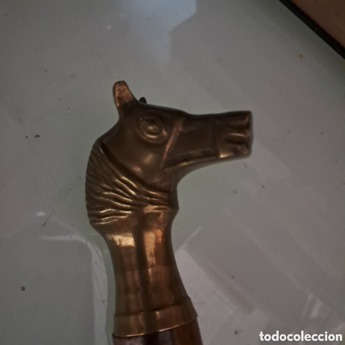 Vintage: Calzador lat&oacute;n madera - Foto 2
