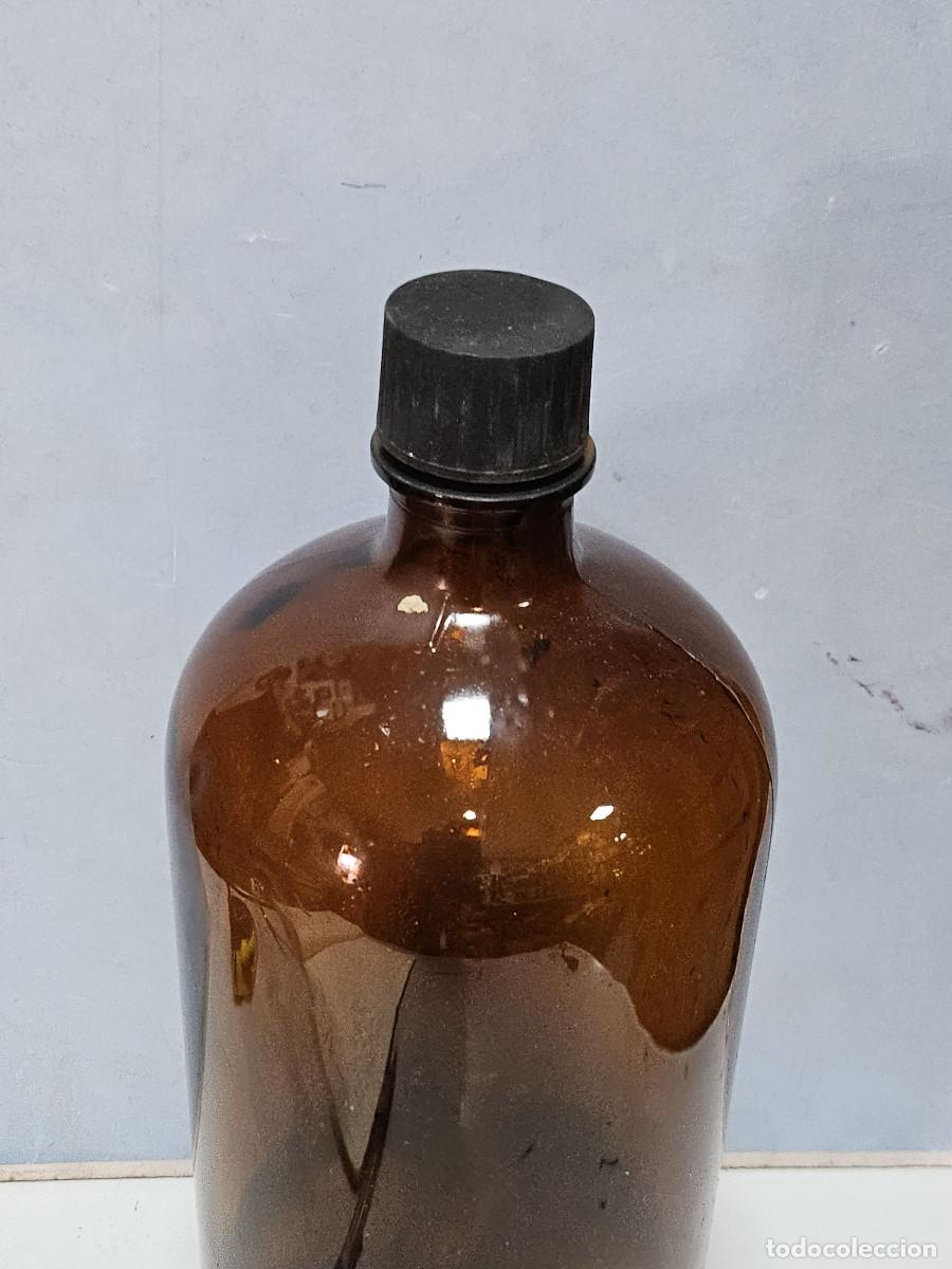 Vintage: botella farmaceutica cristal marron - Foto 1