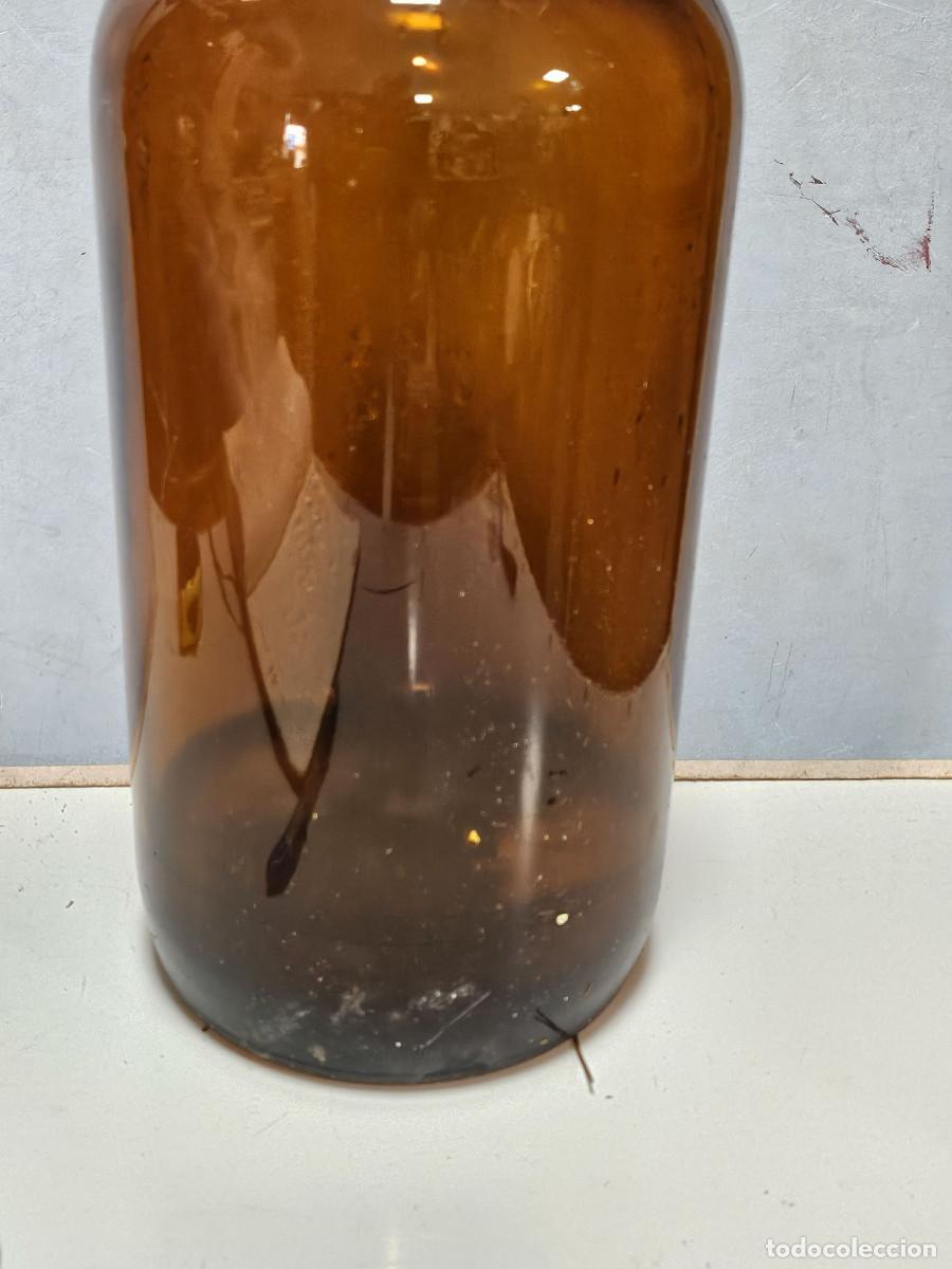 Vintage: botella farmaceutica cristal marron - Foto 3