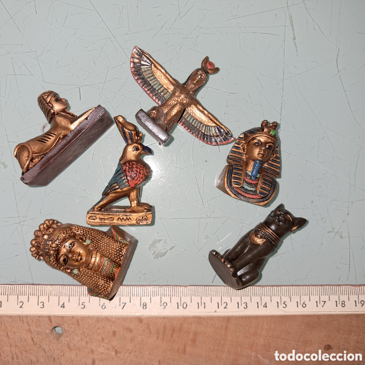 Vintage: Lote de 6 figuras de Egipto - Foto 1