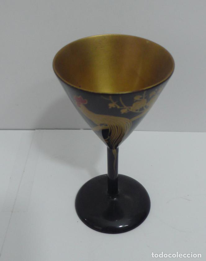 Vintage: PEQUE&Ntilde;A COPA DE MADERA - Foto 2