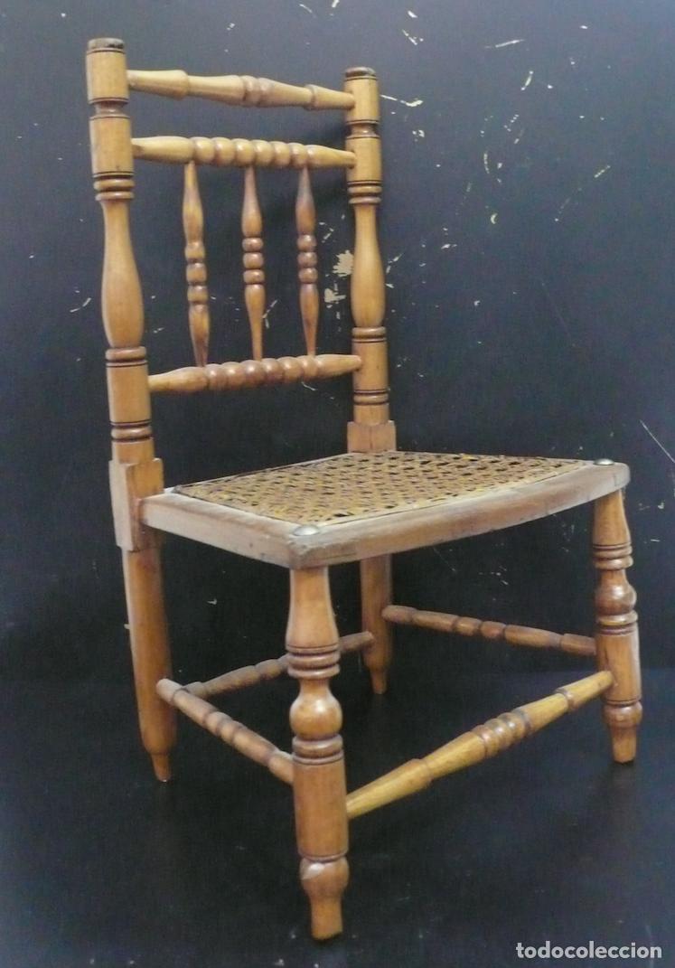 Vintage: PEQUE&Ntilde;A SILLA EN MADERA - Foto 1