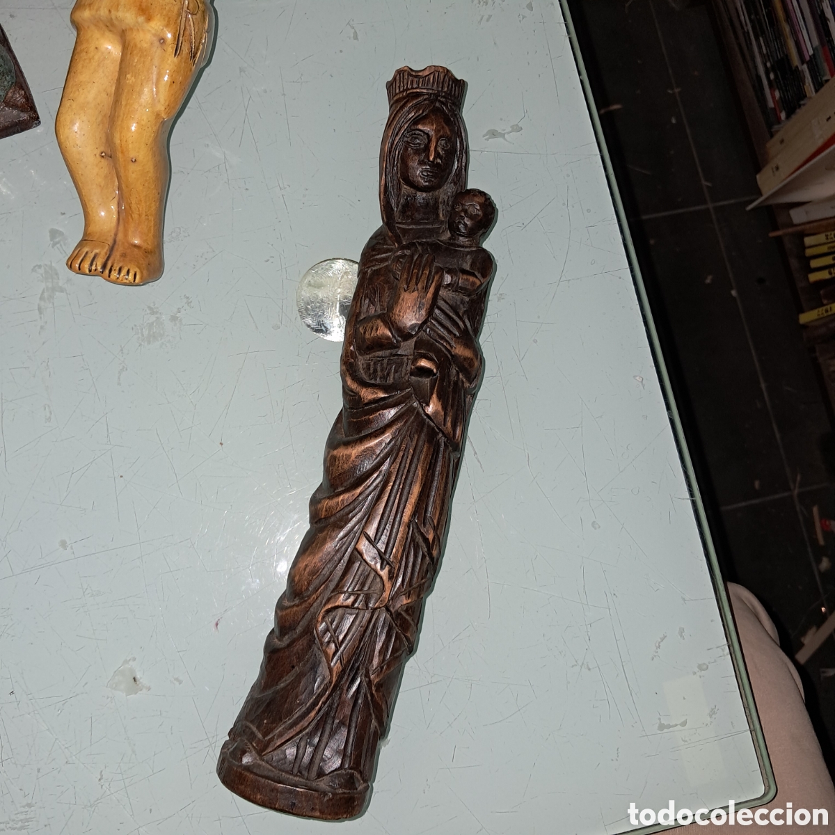 Vintage: Virgen talla de madera, 33 cm - Foto 1