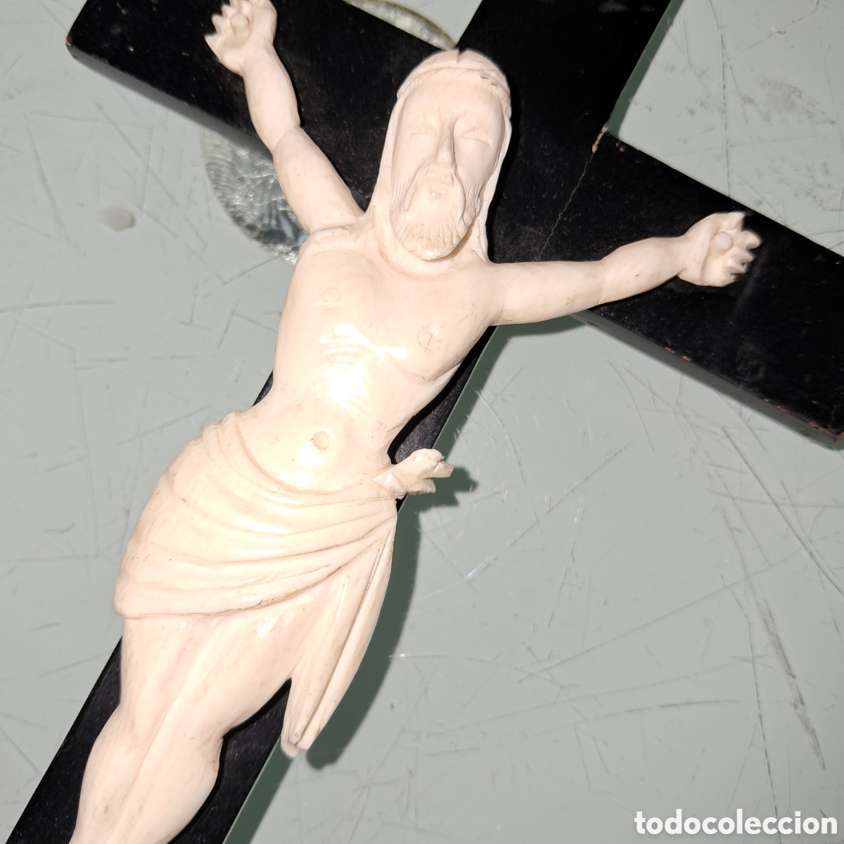 Vintage: Crucificado Cristo, 28 cm - Foto 2