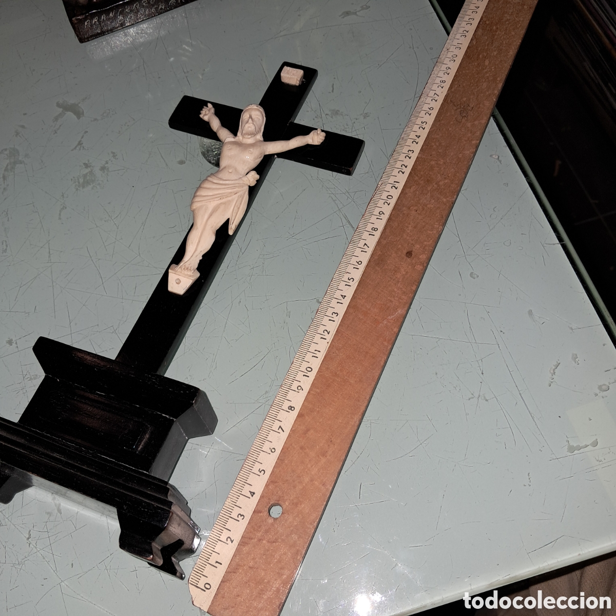 Vintage: Crucificado Cristo, 28 cm - Foto 3