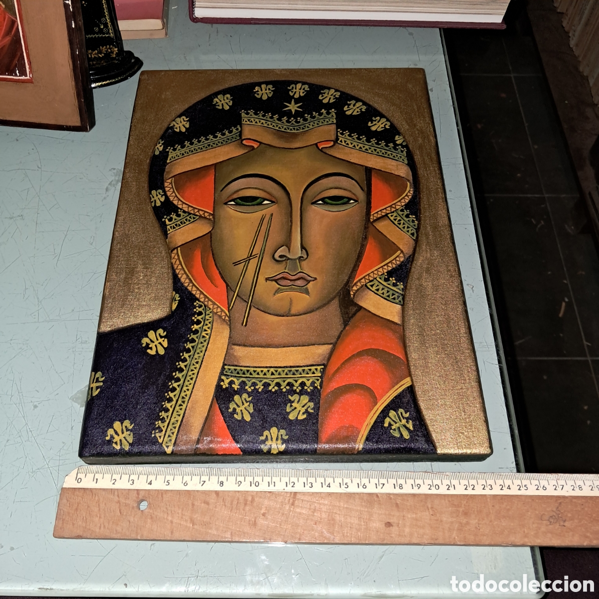 Vintage: Icono ruso de Virgen8 - Foto 2
