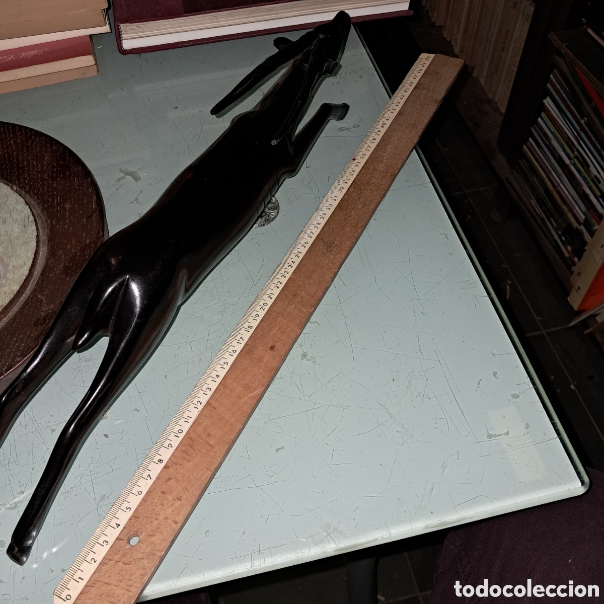 Vintage: Ant&iacute;lope en madera de &eacute;bano,44 cm - Foto 3